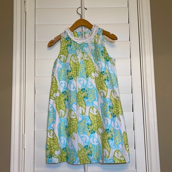 Lilly Pulitzer Lucky Fish Patterned A-line Dress with Ruffle Collar -  cruiseboatoman.com